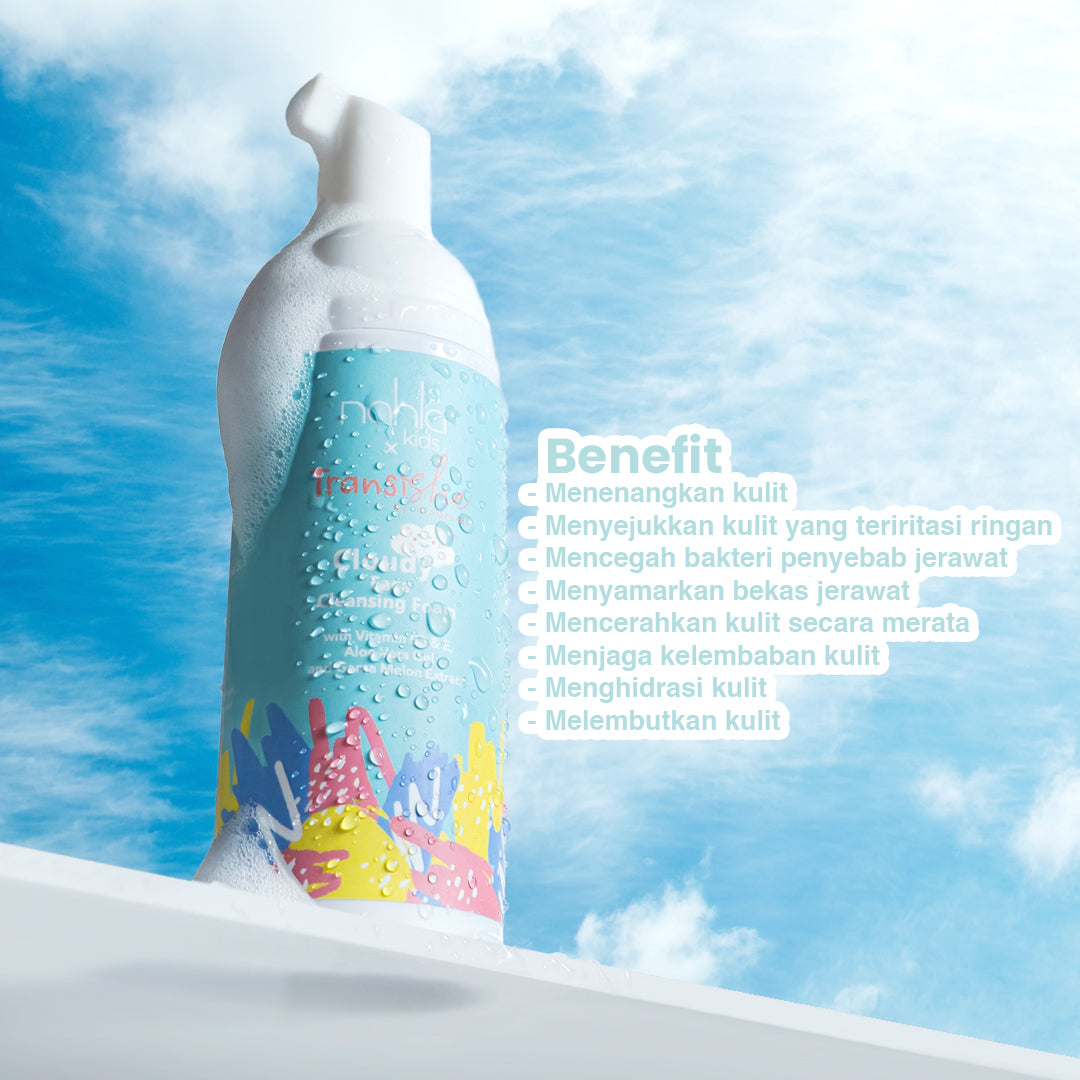 Transishe by d'odette - CLOUDY Face Cleansing Foam, 50ml | Sabun Cuci Muka Facial Wash Anak