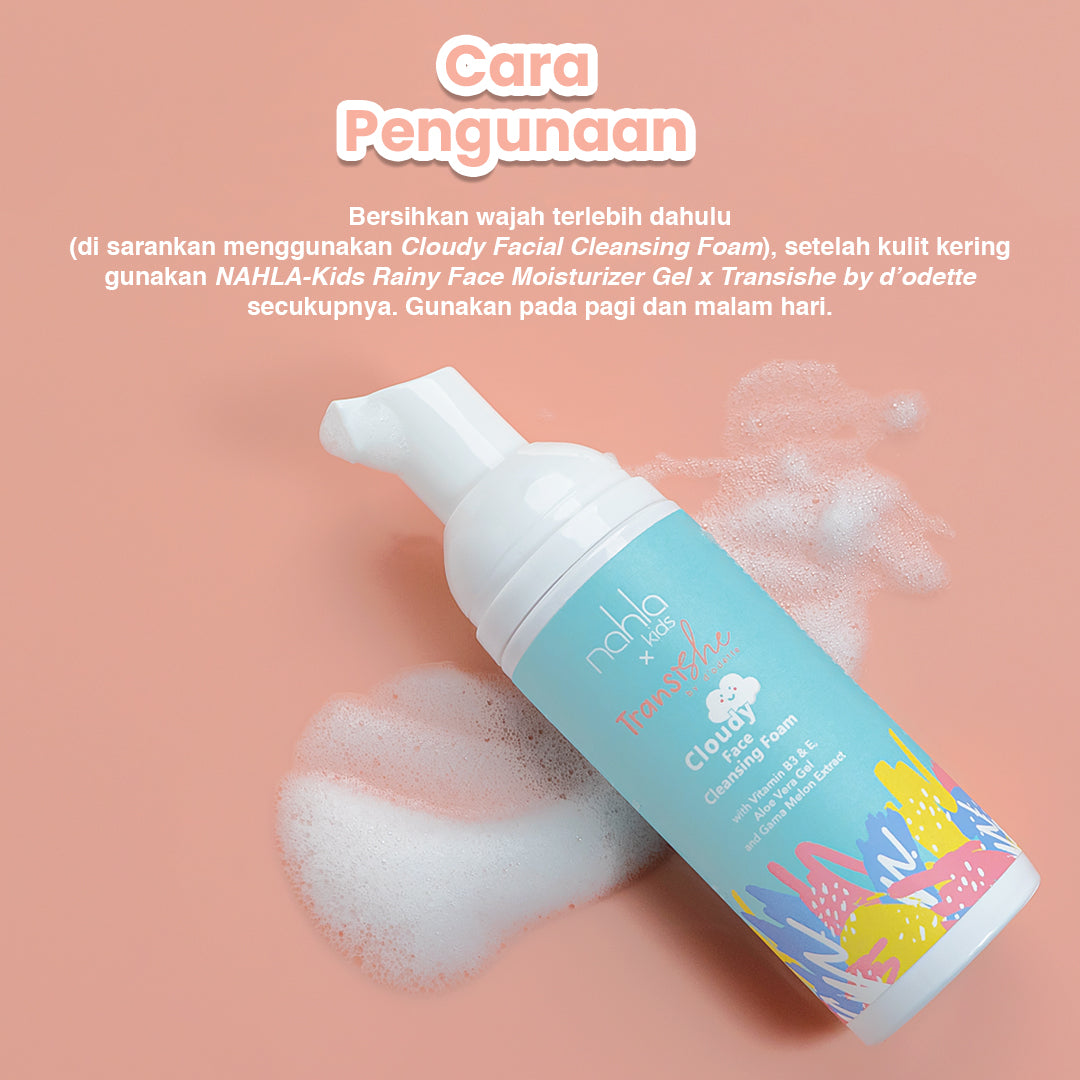 Transishe by d'odette - CLOUDY Face Cleansing Foam, 50ml | Sabun Cuci Muka Facial Wash Anak
