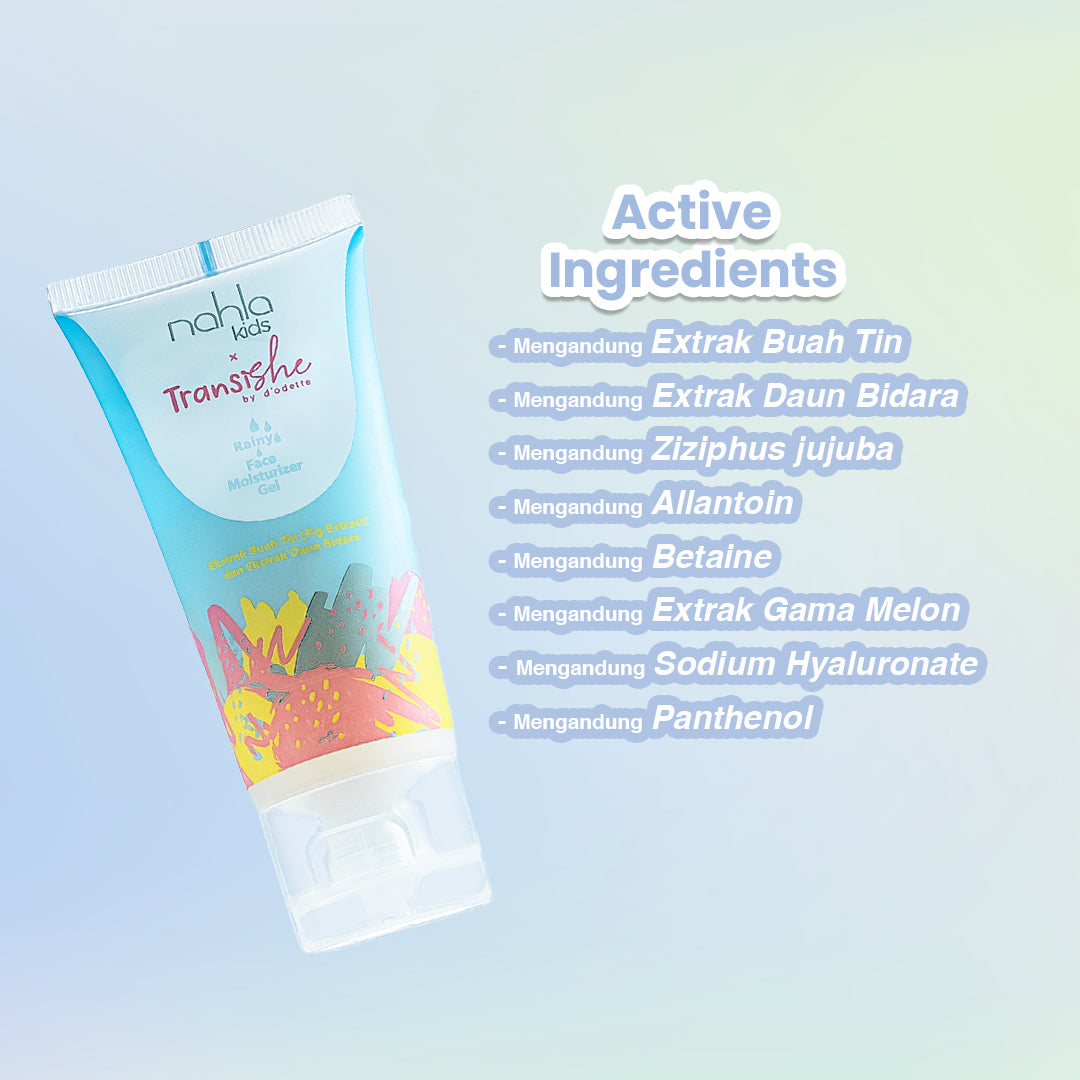 Transishe by d'odette - RAINY Face Moisturizer, 60ml | Skincare Anak Pelembab Wajah