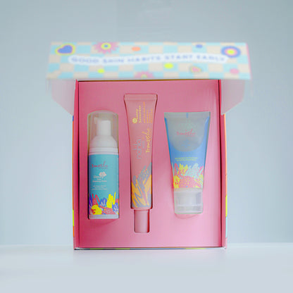 Transishe by d'odette - My First Basic Skincare Package | Skincare Anak, Skincare Remaja, Facial Wash Anak, Moisturizer Anak, Sunscreen Anak SPF 30